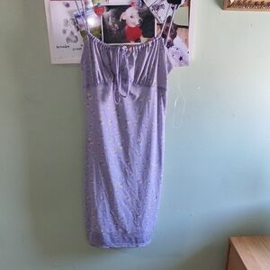 Lilac Floral Midi Dress